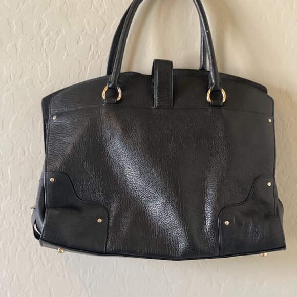 Coach Mercer Satchel 24 Leather Handbag - Black - Picture 4 of 9